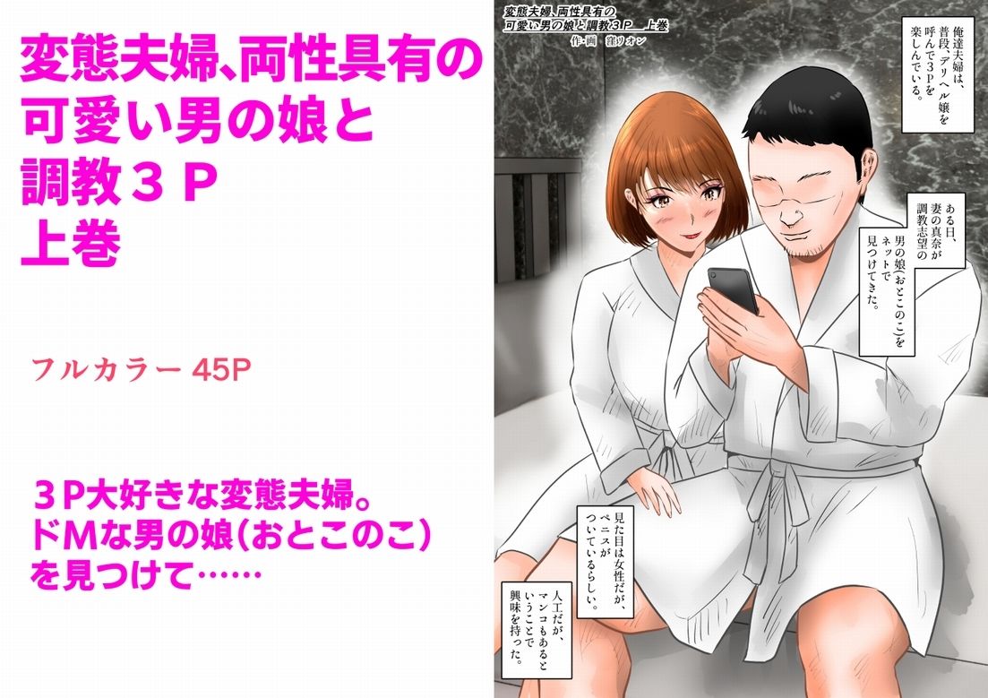 窪リオンの部屋 - 変態夫婦、両性具有の可愛い男の娘と調教3P 上巻 (1)